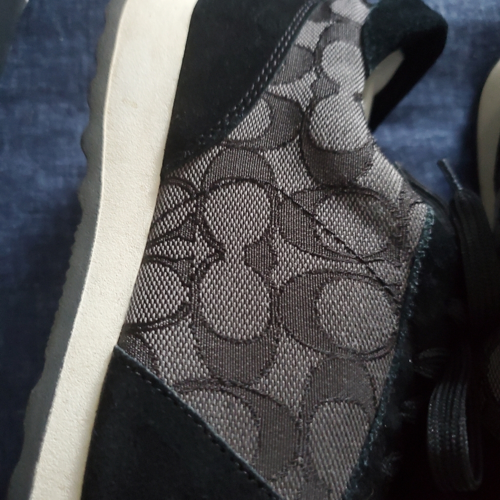 Coach Black and Gray Patterned Tote - Picture 7 of 15